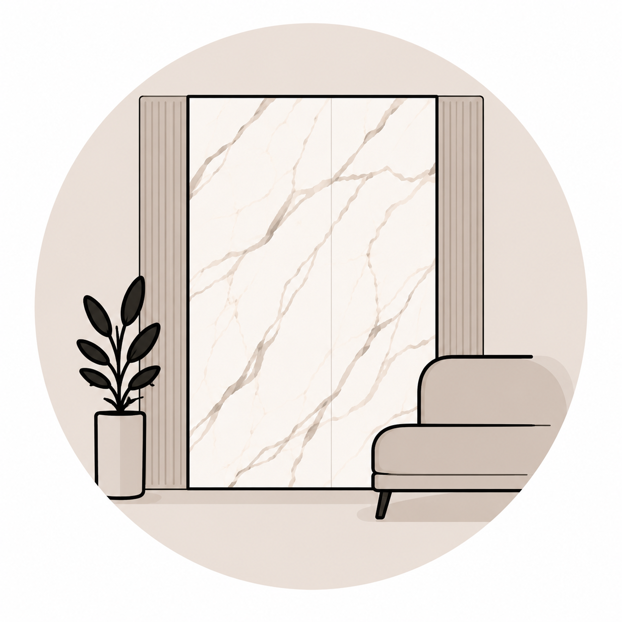 GEMSTONE OBSIDIAN feature wall icon
