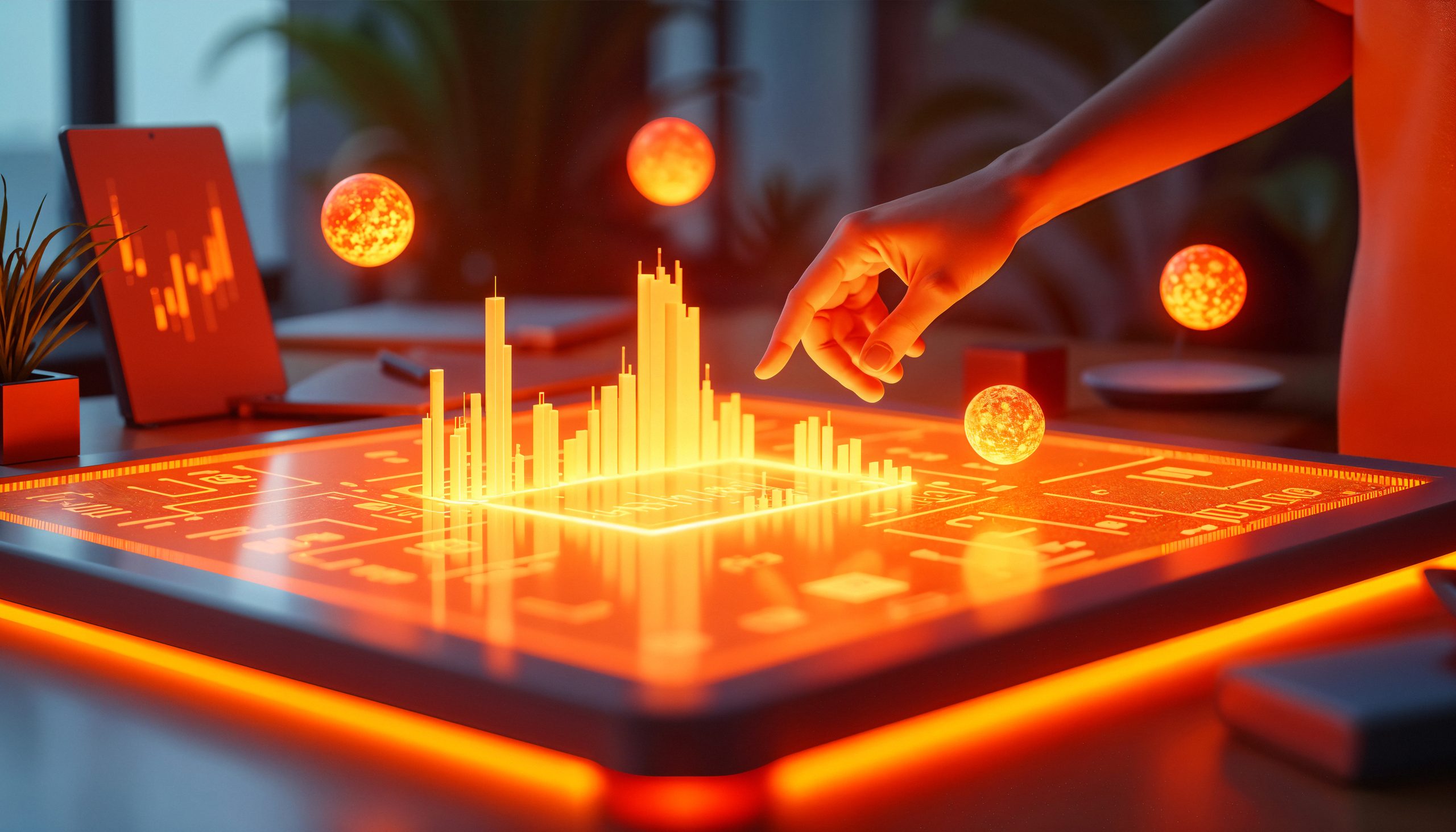 Home 3d graph computer illustration